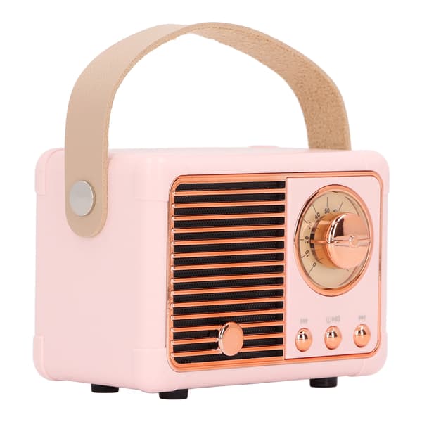 Bärbar Bluetooth-högtalare Mini Kompakt Trådlös Retro Stöd Radioprogram för Utomhusbruk