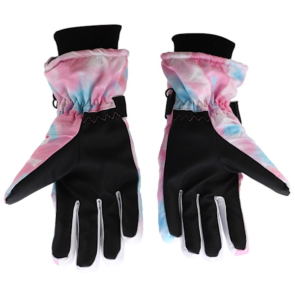 Udendørs Skihandsker Anti-Slip Tykkede Termiske Handsker Cykling Vandafvisende Touchscreen Fuld Finger Handsker Pink