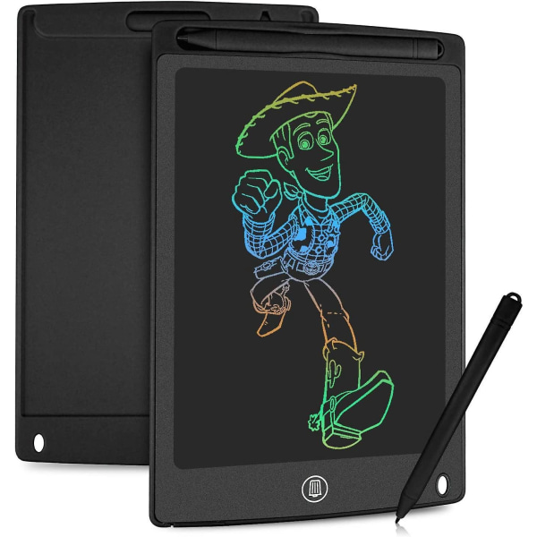 8,5 tuuman värikäs LCD-piirustustabletti näppäinlukolla - Käsinkirjoituslehtiö lapsille - musta