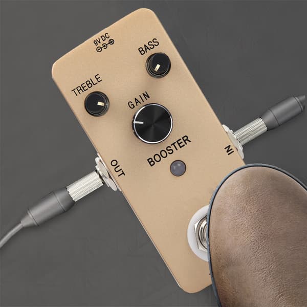 Elektrisk Buffer Elektrisk Gitar Effektpedal Ren Boost Ekte Bypass Full Metallskall