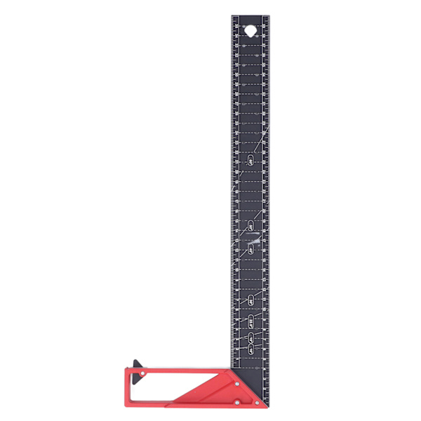 Vinkelhake i trä 30° 45° 90° 3 mm tjocklek Justerbar Hög noggrannhet Universell för mätning 40 cm/15,75 tum