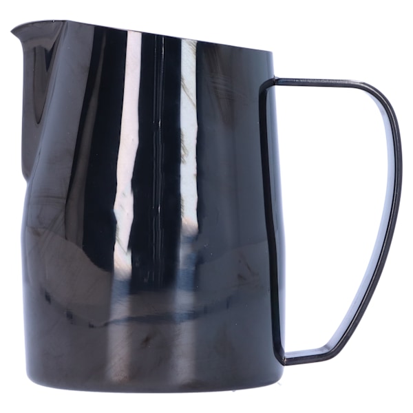 450 ml melkeskummerkanne i rustfritt stål, kaffekanne, latte art-kopp for hjem, kafé, svart