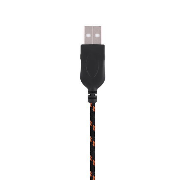 2,2 meter USB-kabel ledningsudskiftning til Steelseries kana mus sort+orange