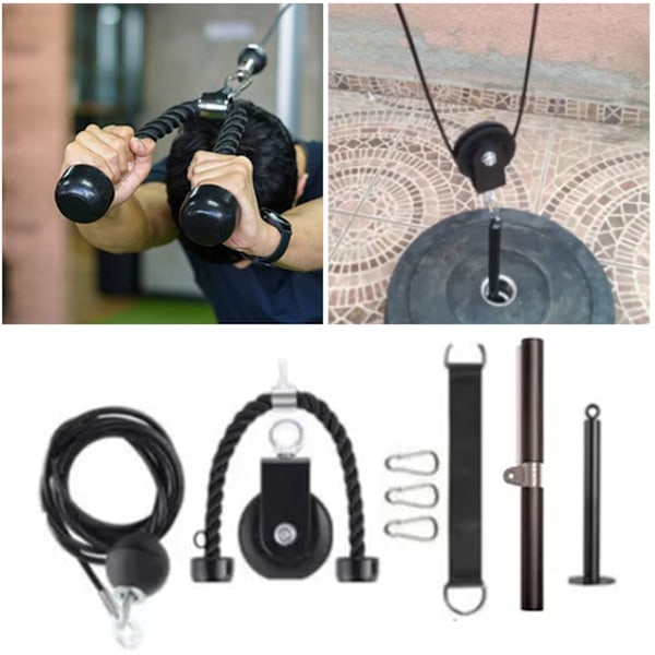 Vikt-kabel-remskivsystem Gym-kabel-remskivtillbehör Hemmagym-utrustning för underarms- och axelstyrketräning