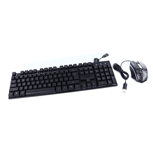 Mekaniskt tangentbord Trådbunden set Ergonomisk tangentbord och musbelysning Gaming Tangentbordsmus för Windows