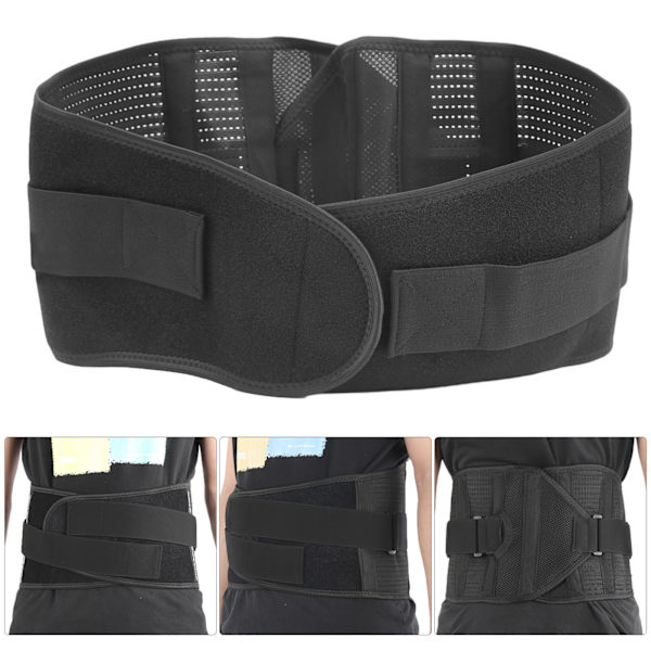 Andningsbart Mesh Stöd Träningsbälte Justerbart midjeband Fitness Midjeskydd L Storlek