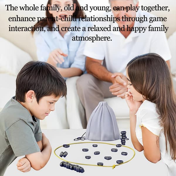 Family Board Strategy Game Set - Fun Tabletop Magnet Chess Game
