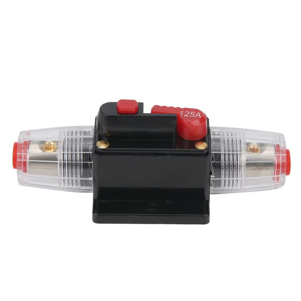 12V 24V 125A Stereo Audio Strømafbryder Selvgendannelsessikring Inline Holder Bil Båd