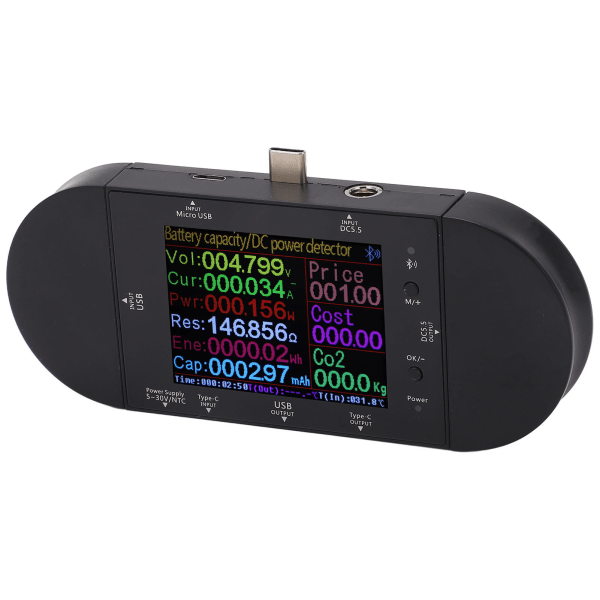Digital voltmeter USB-tester spændingsdetektor amperemeter strøm PD elektrisk måler 5V-32V