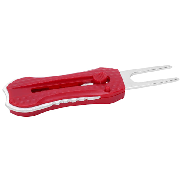 Golf Fork Golf Divot Reparationsfjederværktøj Pitchfork Cleaner Putting Green Fork TræningshjælpemidlerRød