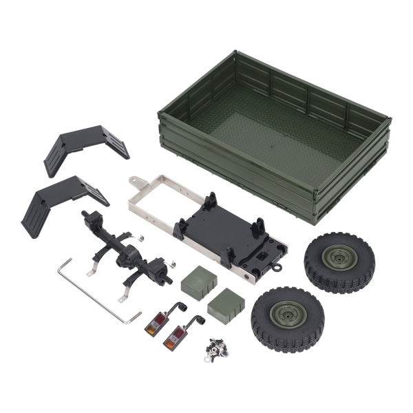 RC-auton perävaunun kaukosäädin tavarateline P06 Unimog mallille RC-auton varaosat lisävarusteet vihreä
