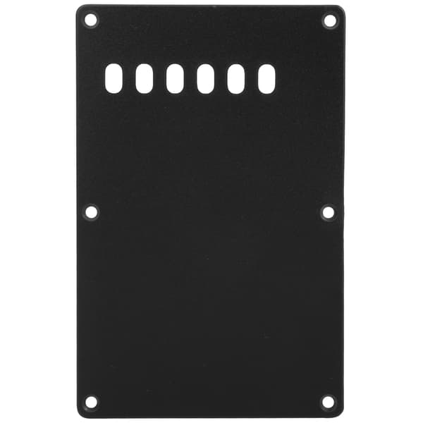 Elguitar bagdækplade bagpanel dækplade seks-huls pickguard (sort)