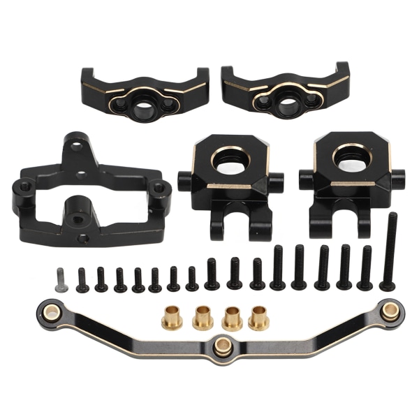 RC Steering Cup Kit Sort Guld Messing Holdbar RC Steering Knuckle til Traxxas 1/18 TRX4M