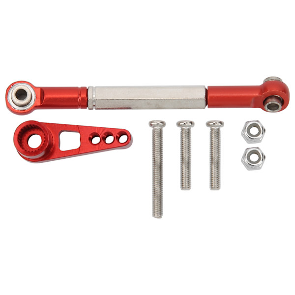 1:12 Styrekoblingssett Aluminiumslegering Link Trekkstang RC-tilbehør for MN86K RC CarRed