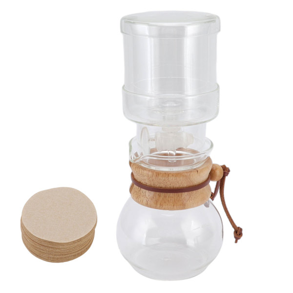 Justerbar kaffedroppkanna i glas för iskaffe, öl, mjölk, 400 ml