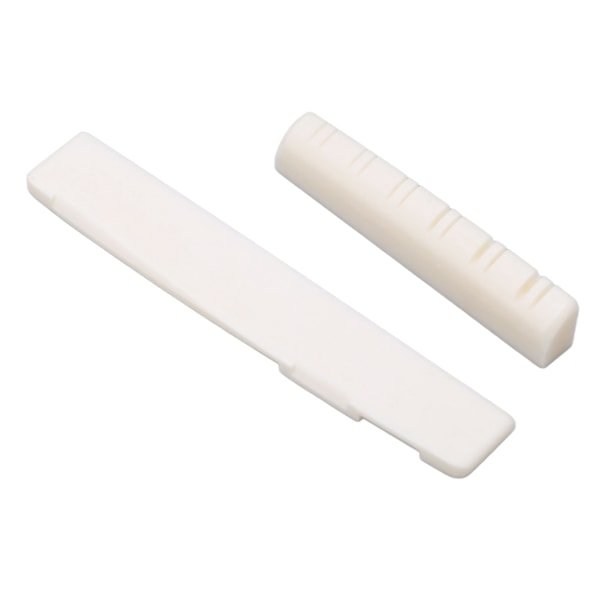 Gitarmuttersett Ox Bone Slotted Bridge Sadel Erstatning for 12-strengs akustiske gitarer