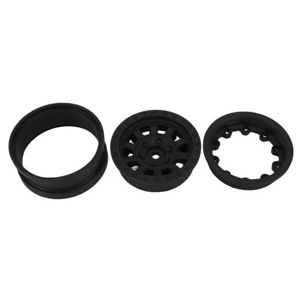 1,9 tommers hjulfelger RC Beadlock Wheels Felger for Axial SCX10 for Traxxas 1/10 RC Crawler Cars Black