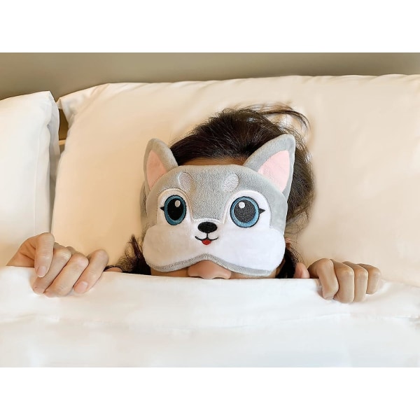 Husky Animal Sleep Mask - Säädettävä hihna, täydellinen nukkumiseen