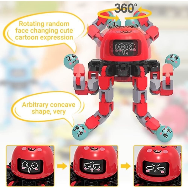 Twisted Robot Fidget Spinner Set - Creative Handheld Lelu lapsille ja aikuisille (3 kpl)