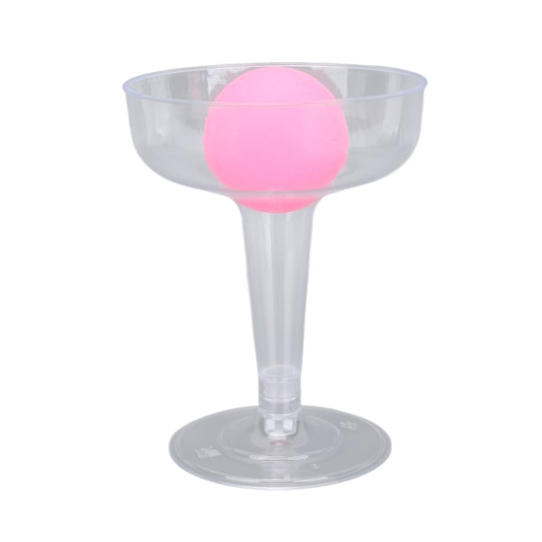 Sjovt Drikkespil til Voksne med Party Pong, 12 stk. Champagneglas i Plastik, 3 stk. Pongbolde til Hjemmet