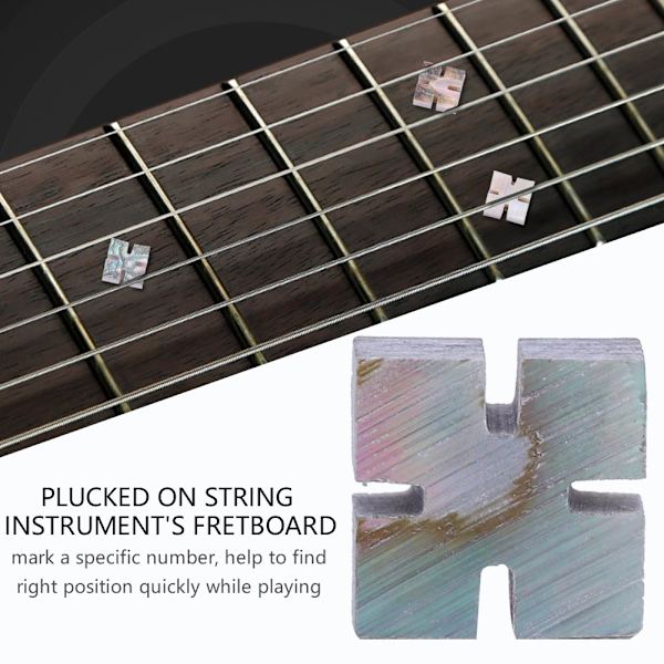 10 stk firkantet innleggssett Gripebrett Dots DIY for gitarbass Ukulele Banjo Mandolin