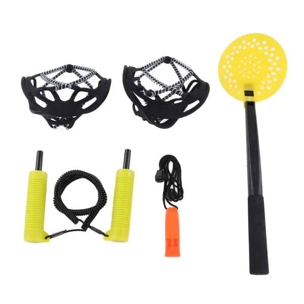 Infällbara Ice Safety Picks Non Grip Stegjärn Spikes Skogrepp med visselpipa Rostfritt stål Ice Picks Set för isfiske