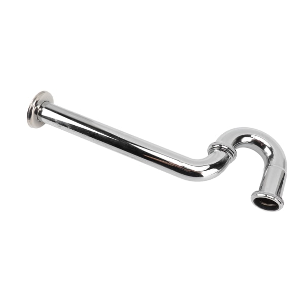 Messing håndvask afløbssæt sølv slick finish ingen aldring badeværelse håndvask afløbsrør udskiftning G1‑1/4in
