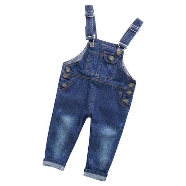 Børne Lange Overalls Justerbare Stropper Jumpsuit Forår Børn Denim Bukser til Drenge og Piger 130cm / 51.2in