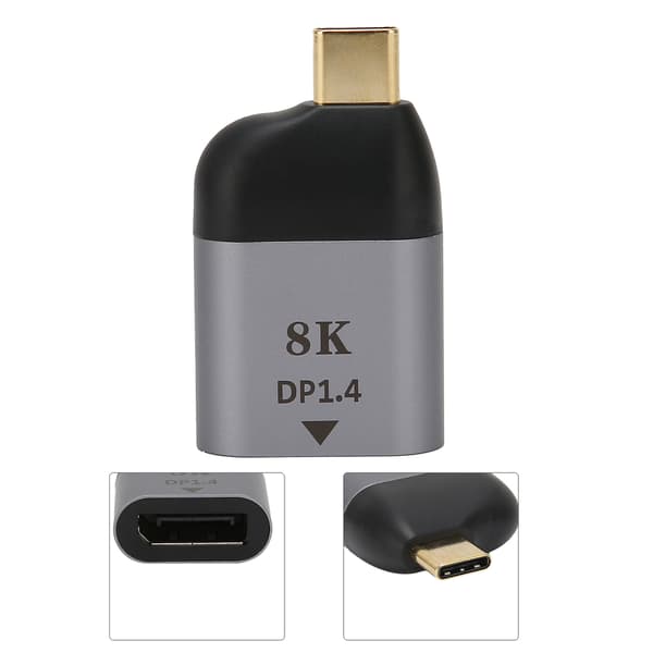Mini Metall Typ C Hane till DP Adapter Kompatibel Windows Android OS X