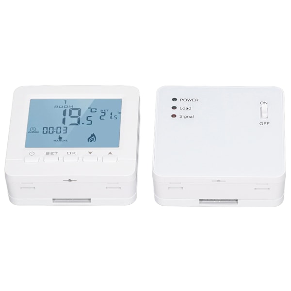 Programmerbar termostat RF trådlös smart flamskyddad elektrisk värmetemperaturregulator AC230V