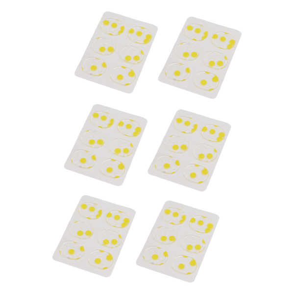 36 st Trumdämpare Gels Silikon Gel Pads Mjuka Trumdämpare för Trummor Cymbaler Tonkontroll Gula Vita Prickar
