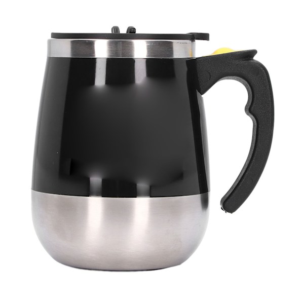 Självrörande mugg automatisk blandning magnetisk mugg rostfritt stål kaffekopp för drycker te varm choklad mjölk svart