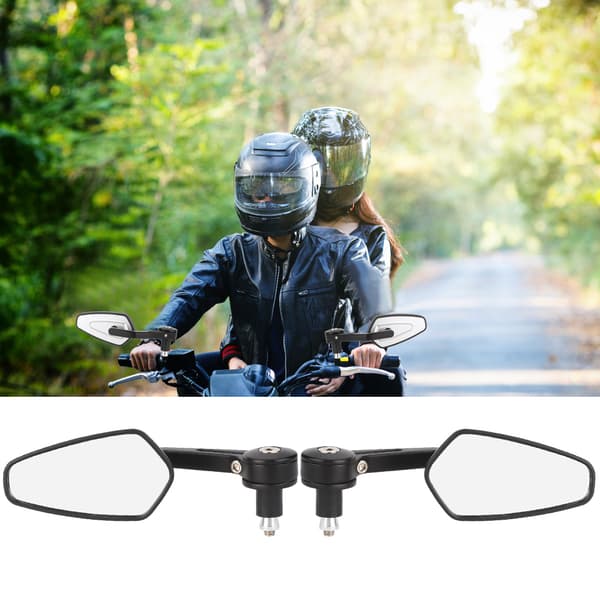 2 stk. modificerede motorcykel bakspejle, reflekterende sidespejle 22 mm