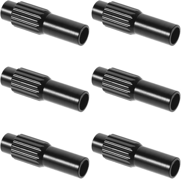 6 stk. Cykelgearjusteringsskruer Sort Aluminiumslegering Inline Strammer