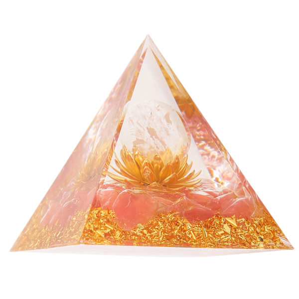 Kristallpyramid Krossad Sten Torn Heminredning Skrivbord Handgjord Prydnad för Stressreducerande Healing Meditation