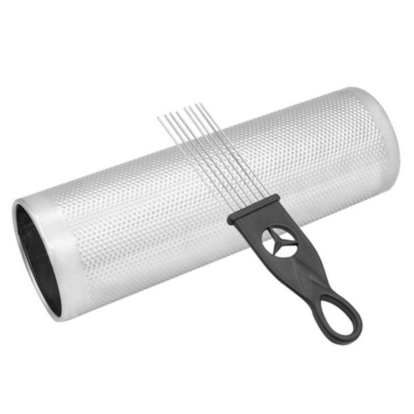 Holdbart rustfrit stål Metal Guiro Musical Percussion Instrument med skraber