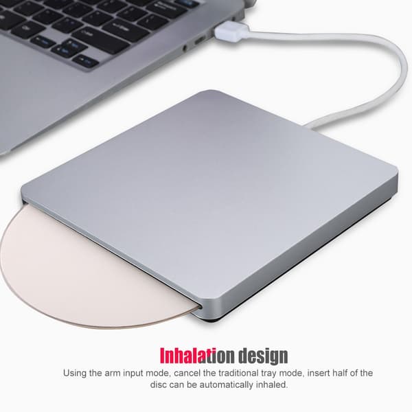 USB 3.0 dataöverföring extern slot-in DVD-brännare CD-enhet för Mac Windows