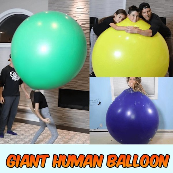 72 tum gigantisk mänsklig ballong rund klättring i ballong Tjock latexballong för bröllopsfödelsedagsevenemang