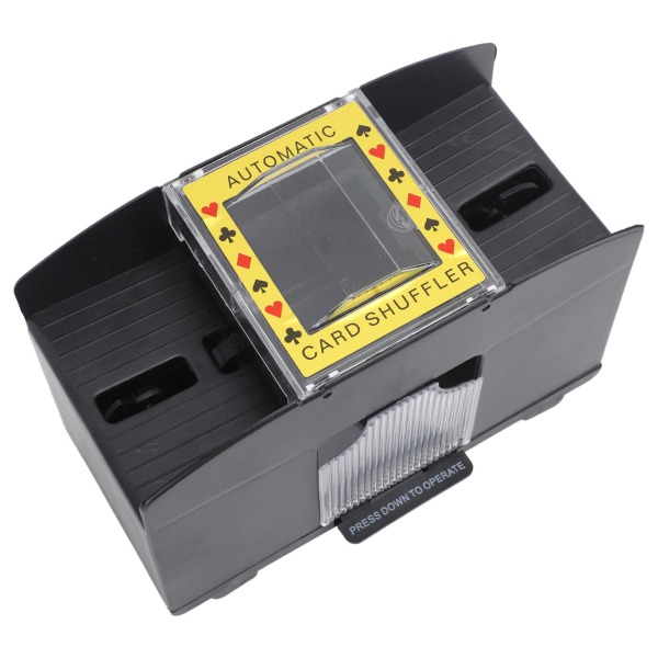 Automatisk kortstokkblander for 4 kortstokker, batteridrevet, rask kortblandingsmaskin for hjemmefester