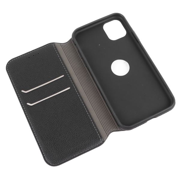 Retro Mobiltelefon Flip- case Mobiltelefonhållare Plånbok Skyddande TPU- case för Iphone Svart för IPhone 11