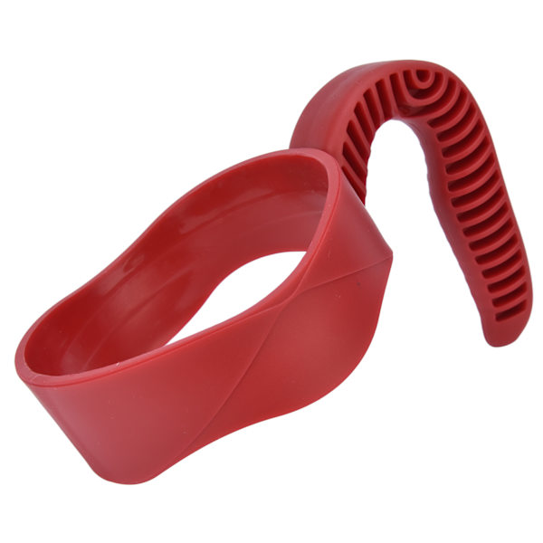 Krusgreb i plast - ergonomisk kandebærer til 20oz-30oz kander, flasker og de fleste andre krus - rød
