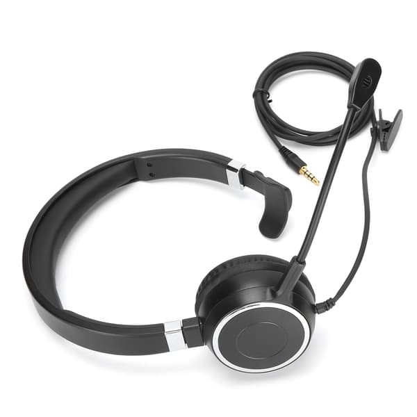 Monaural Headset Støjreducerende Mikrofon Lydstyrkekontrol Telefon