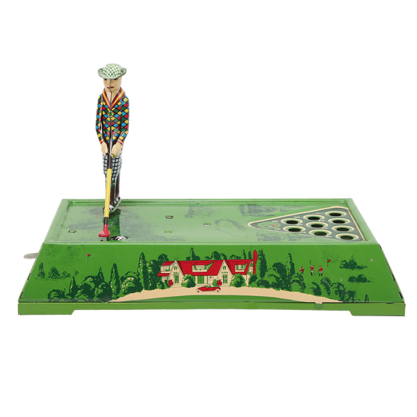 Clockwork Vintage Toy Plåt Retro Spela Golf inomhusspel Avveckla golfleksak med 5 stålkulor till jul Födelsedagspresent