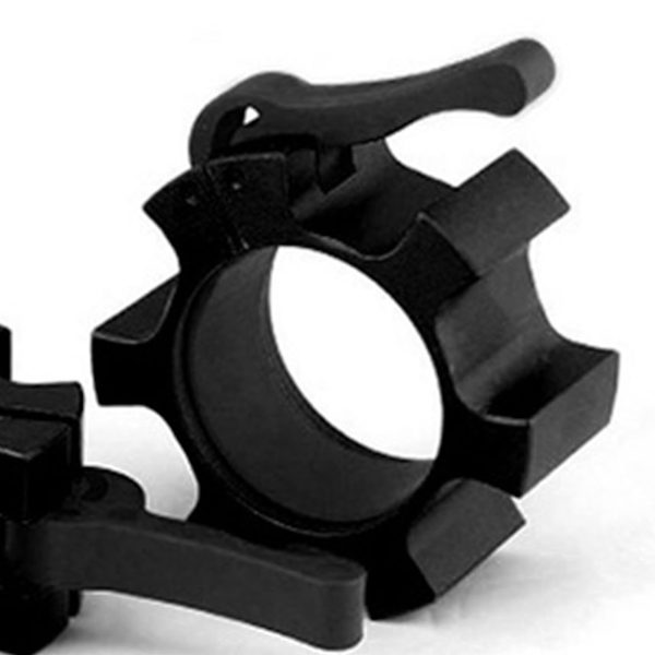 2 STK 50 mm Vægtstangskravelås Aluminiumslegering Quick Release-låse Kraveclips til fitnesstræning Bodybuilding Sort