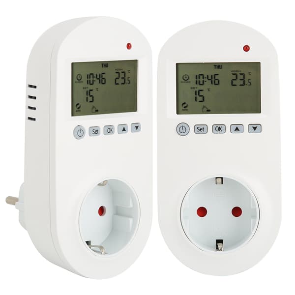 16A Plug-in Termostat Programmerbar Elektrisk Varmetemperaturregulator EU 230V