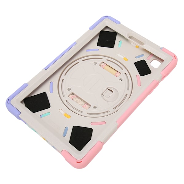 Tablettveske med Fallbeskyttelse, Robust Veske med Håndstropp, Stativ og Skulderstropp for Galaxy A7 Lite T220 T225 8,7 tommer Fargerik Rosa