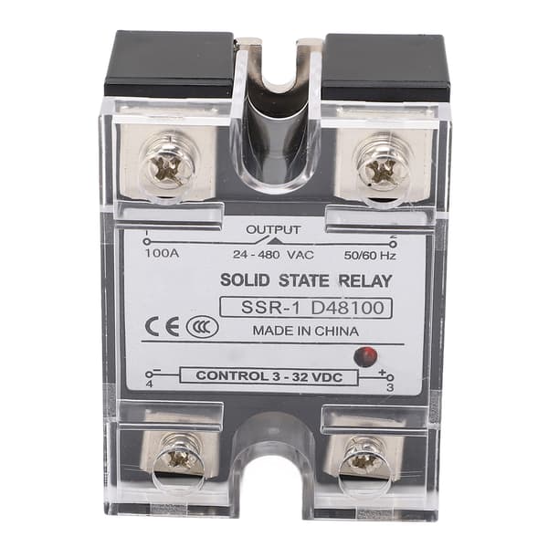 DC till AC Solid State Relä 100A Anti Elektromagnetisk Störning SSR Modul för Gatubelysning 24-480VAC