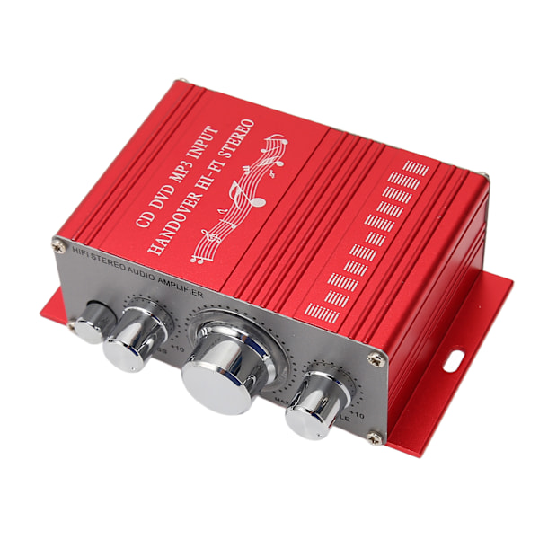 Bilforstærker DC 12V HiFi 20Hz til 20kHz MP3 CD DVD DSP 4 Lydsystem Bil Audio Forstærker til Musik Lydsystem