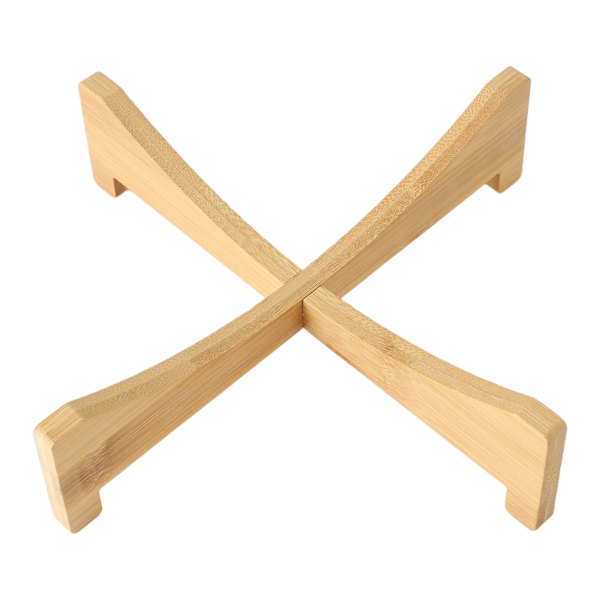 Planteholder Bambus Blomsterpotte Bakke Korsformet Multifunktion til Kæledyr Hjem Køkken 29x6cm