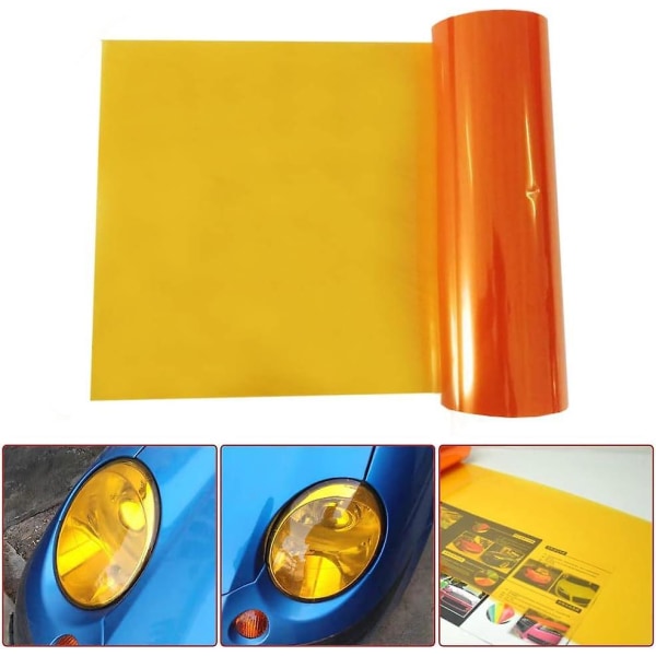 Oransje selvklebende vinylfilm for biltåkelys og baklys - 30 x 120 cm